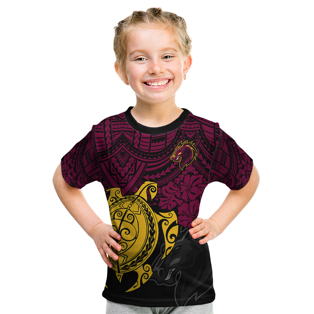 custom-broncos-rugby-kid-t-shirt-brisbane-hibiscus-and-turtle-with-polynesian-pattern