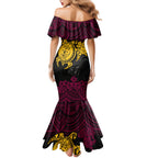 custom-broncos-rugby-mermaid-dress-brisbane-hibiscus-and-turtle-with-polynesian-pattern