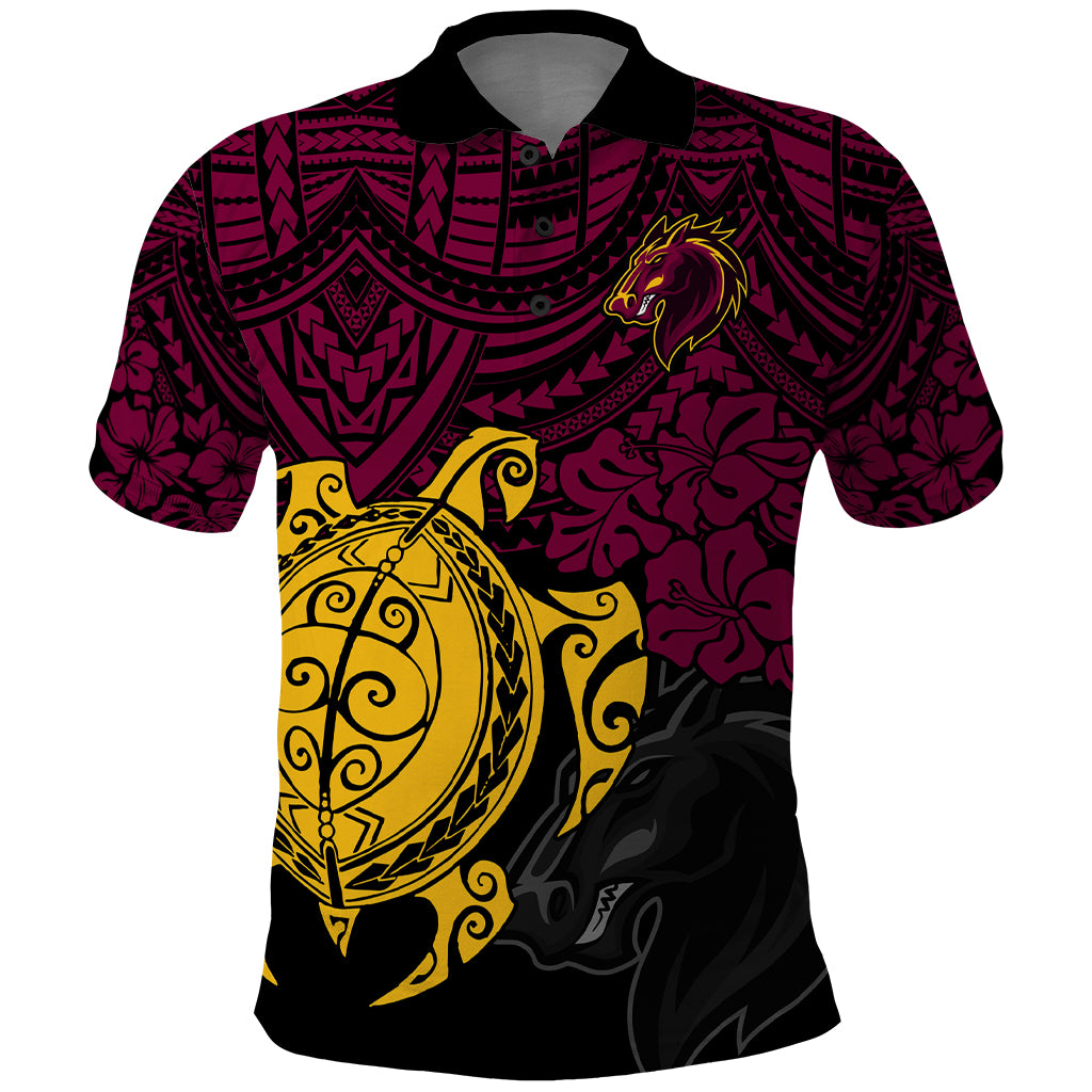 custom-broncos-rugby-polo-shirt-brisbane-hibiscus-and-turtle-with-polynesian-pattern