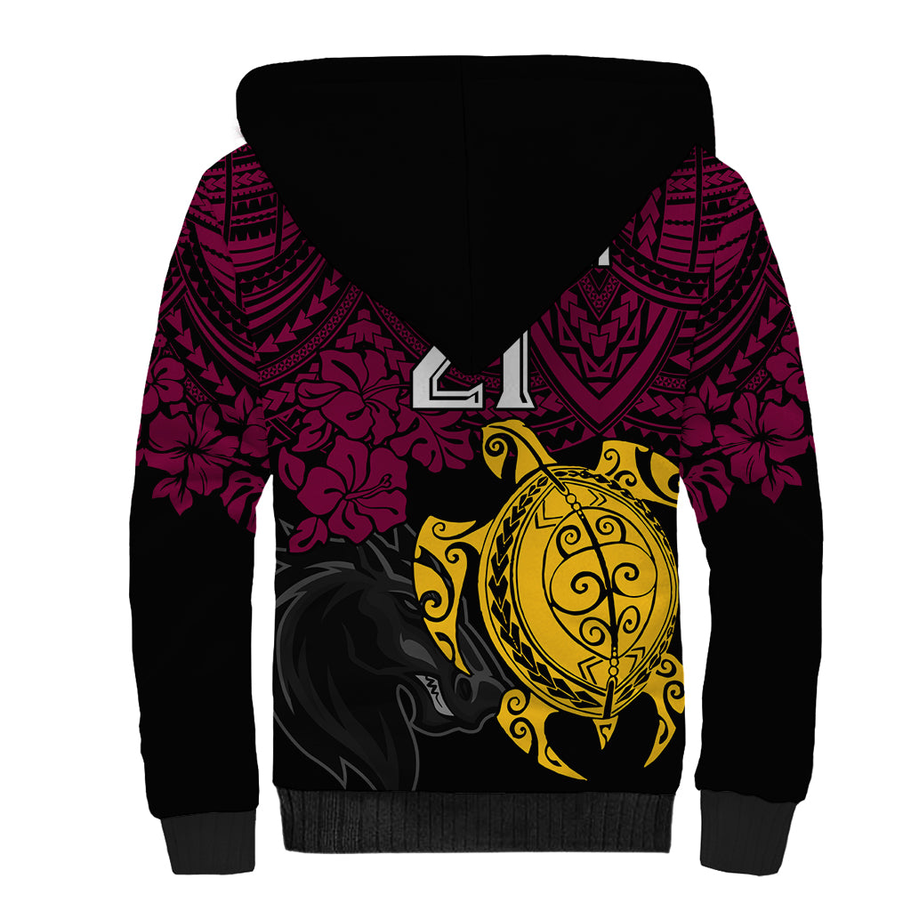 custom-broncos-rugby-sherpa-hoodie-brisbane-hibiscus-and-turtle-with-polynesian-pattern