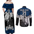 custom-bulldogs-rugby-couples-matching-off-shoulder-maxi-dress-and-long-sleeve-button-shirt-berries-hibiscus-and-turtle-with-polynesian-pattern