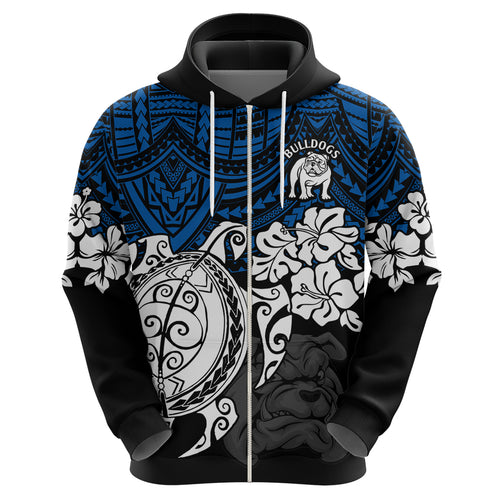 custom-bulldogs-rugby-hoodie-berries-hibiscus-and-turtle-with-polynesian-pattern