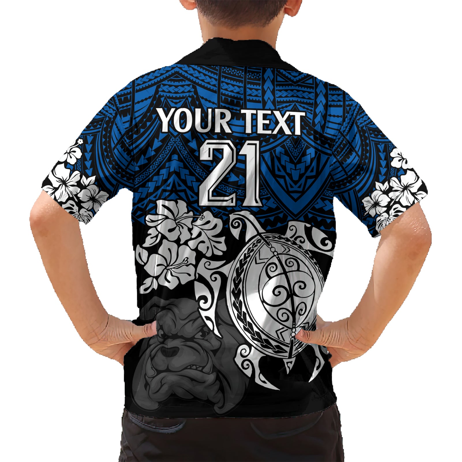 custom-bulldogs-rugby-kid-hawaiian-shirt-berries-hibiscus-and-turtle-with-polynesian-pattern
