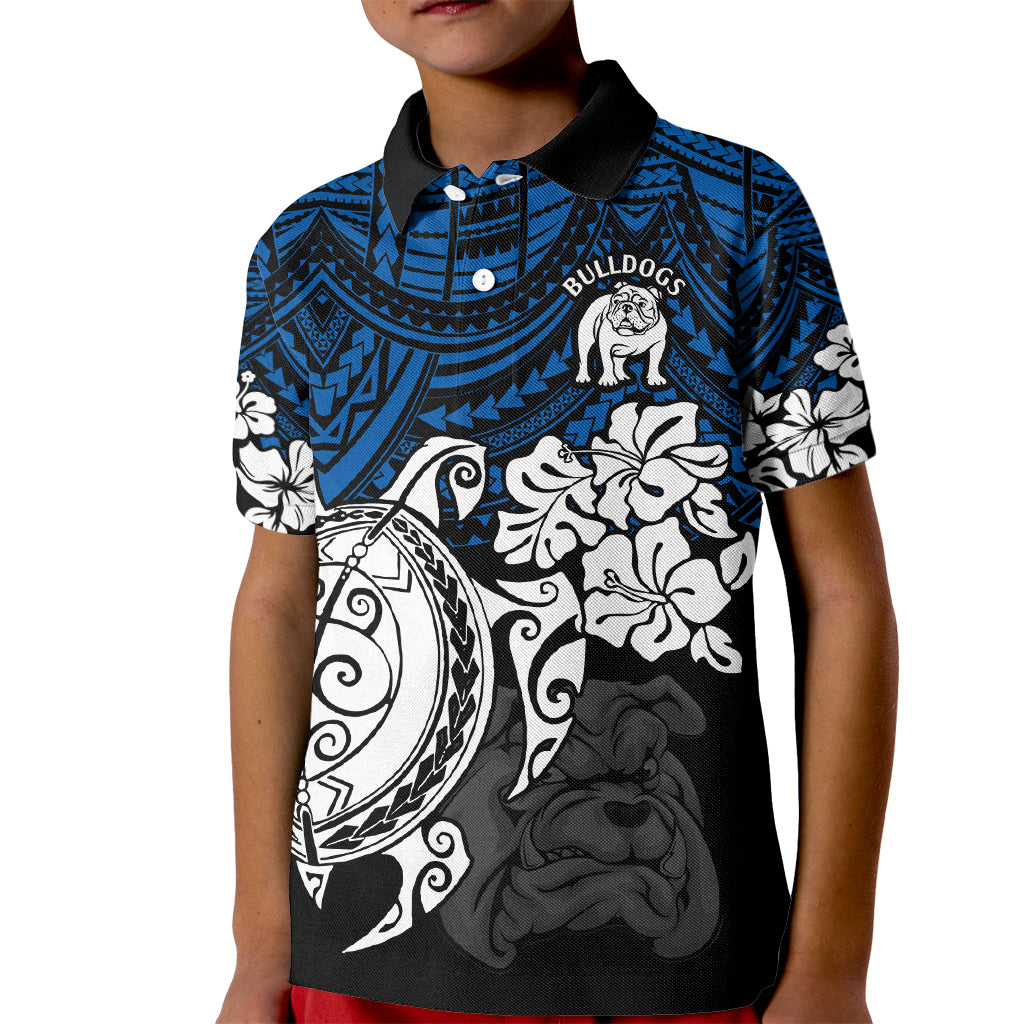 custom-bulldogs-rugby-kid-polo-shirt-berries-hibiscus-and-turtle-with-polynesian-pattern