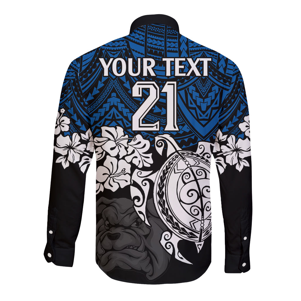 custom-bulldogs-rugby-long-sleeve-button-shirt-berries-hibiscus-and-turtle-with-polynesian-pattern