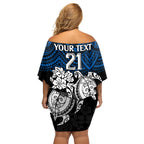 custom-bulldogs-rugby-off-shoulder-short-dress-berries-hibiscus-and-turtle-with-polynesian-pattern