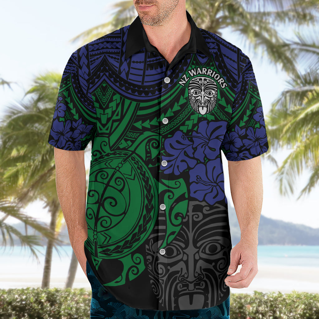 custom-new-zealand-warriors-rugby-hawaiian-shirt-hibiscus-and-turtle-with-polynesian-pattern