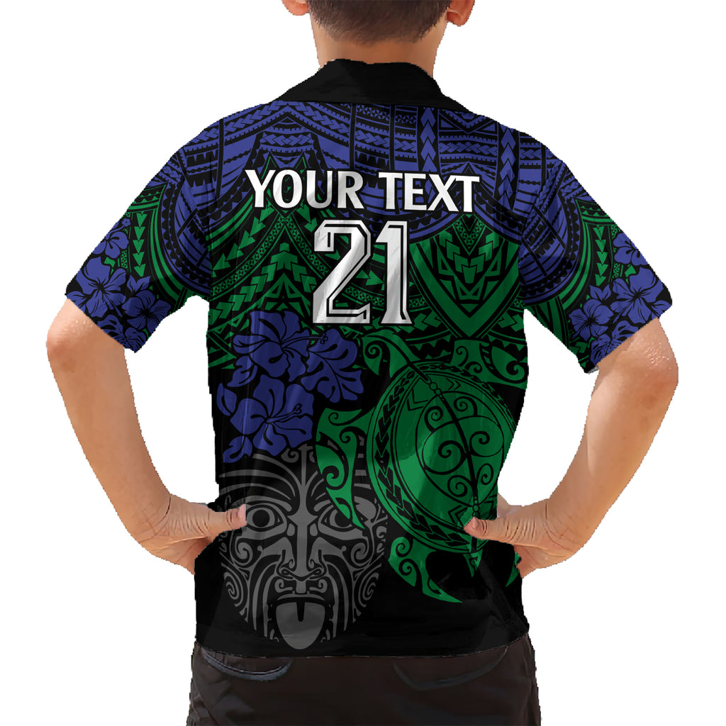 custom-new-zealand-warriors-rugby-kid-hawaiian-shirt-hibiscus-and-turtle-with-polynesian-pattern
