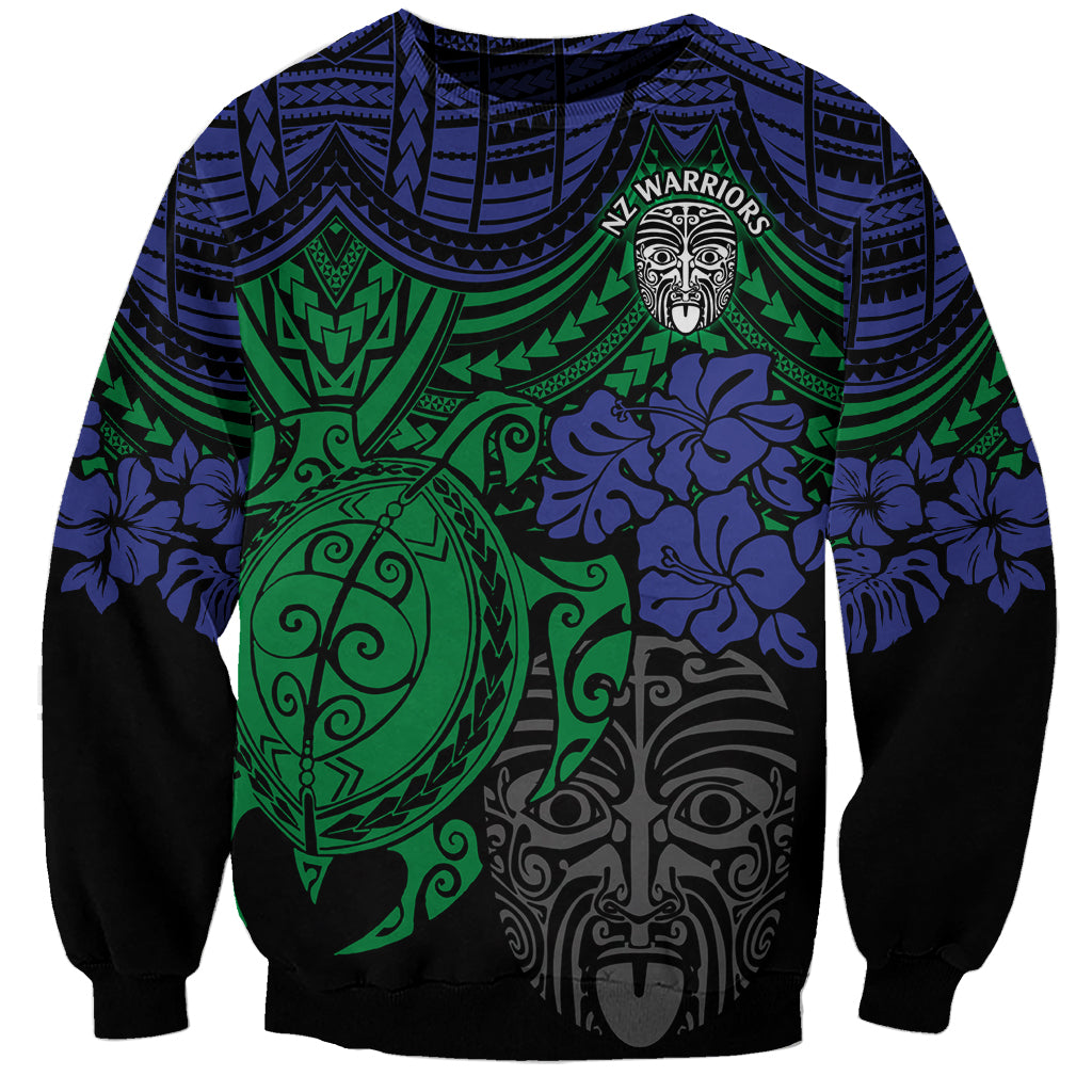 custom-new-zealand-warriors-rugby-sweatshirt-hibiscus-and-turtle-with-polynesian-pattern