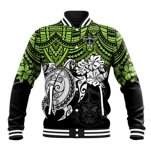 custom-raiders-rugby-baseball-jacket-canberra-hibiscus-and-turtle-with-polynesian-pattern