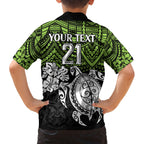 custom-raiders-rugby-family-matching-long-sleeve-bodycon-dress-and-hawaiian-shirt-canberra-hibiscus-and-turtle-with-polynesian-pattern
