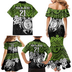 custom-raiders-rugby-family-matching-mermaid-dress-and-hawaiian-shirt-canberra-hibiscus-and-turtle-with-polynesian-pattern