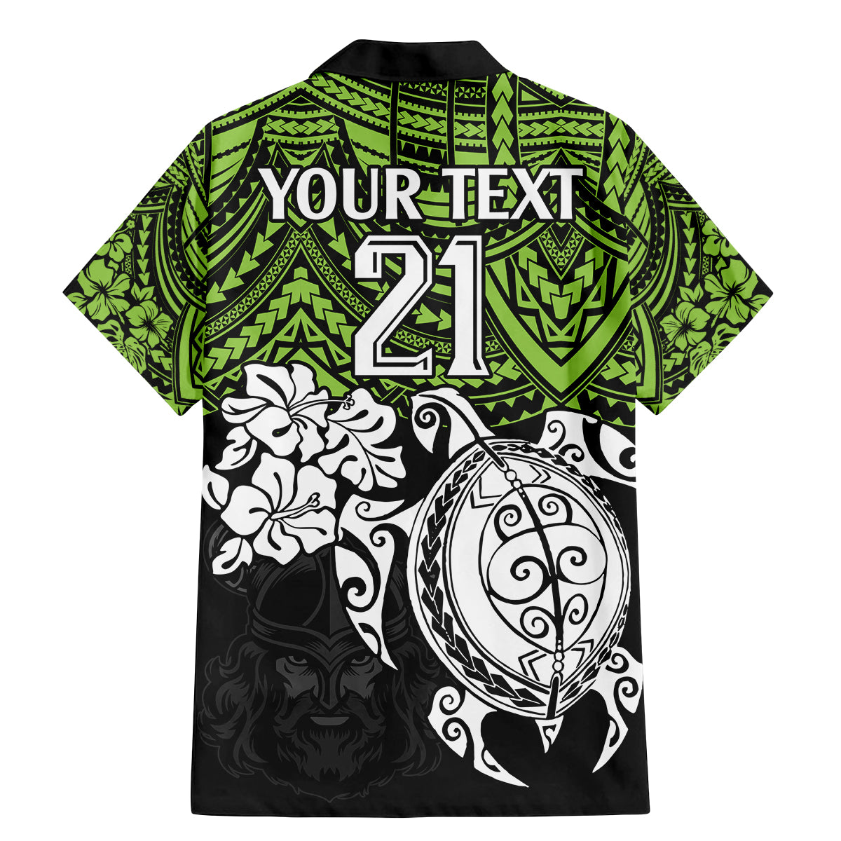 custom-raiders-rugby-family-matching-mermaid-dress-and-hawaiian-shirt-canberra-hibiscus-and-turtle-with-polynesian-pattern