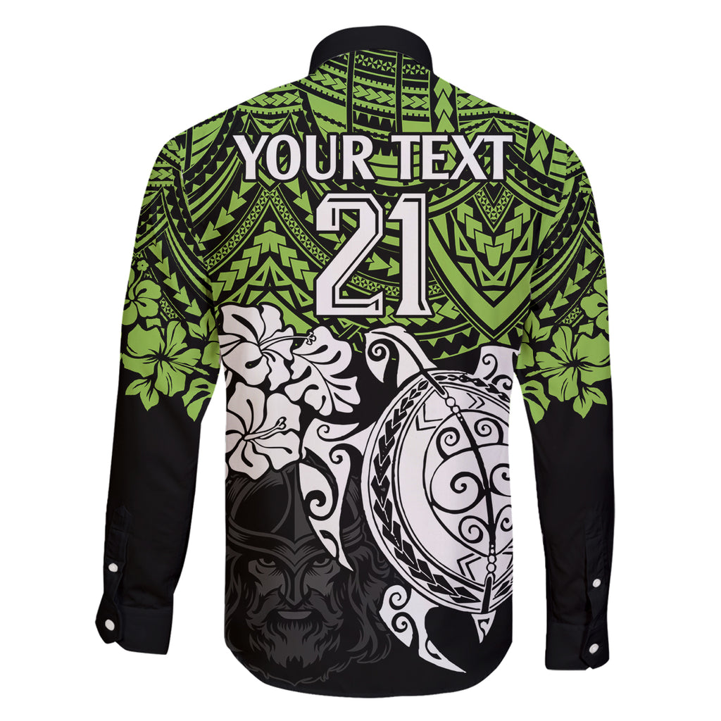 custom-raiders-rugby-family-matching-off-shoulder-short-dress-and-hawaiian-shirt-canberra-hibiscus-and-turtle-with-polynesian-pattern