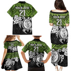 custom-raiders-rugby-family-matching-puletasi-dress-and-hawaiian-shirt-canberra-hibiscus-and-turtle-with-polynesian-pattern
