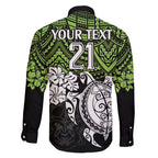 custom-raiders-rugby-family-matching-short-sleeve-bodycon-dress-and-hawaiian-shirt-canberra-hibiscus-and-turtle-with-polynesian-pattern