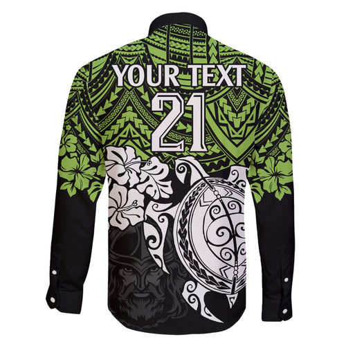 custom-raiders-rugby-family-matching-tank-maxi-dress-and-hawaiian-shirt-canberra-hibiscus-and-turtle-with-polynesian-pattern
