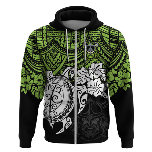 custom-raiders-rugby-hoodie-canberra-hibiscus-and-turtle-with-polynesian-pattern