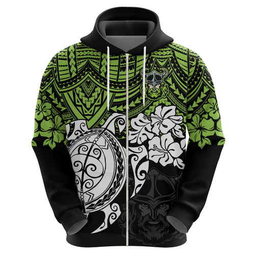 custom-raiders-rugby-hoodie-canberra-hibiscus-and-turtle-with-polynesian-pattern