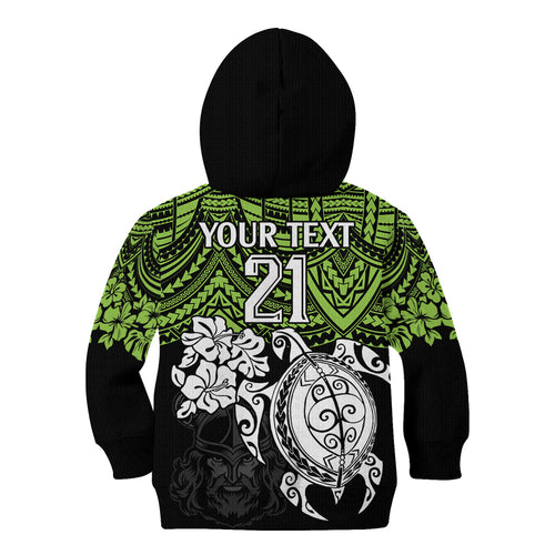 custom-raiders-rugby-kid-hoodie-canberra-hibiscus-and-turtle-with-polynesian-pattern