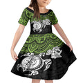 custom-raiders-rugby-kid-short-sleeve-dress-canberra-hibiscus-and-turtle-with-polynesian-pattern