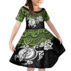 custom-raiders-rugby-kid-short-sleeve-dress-canberra-hibiscus-and-turtle-with-polynesian-pattern