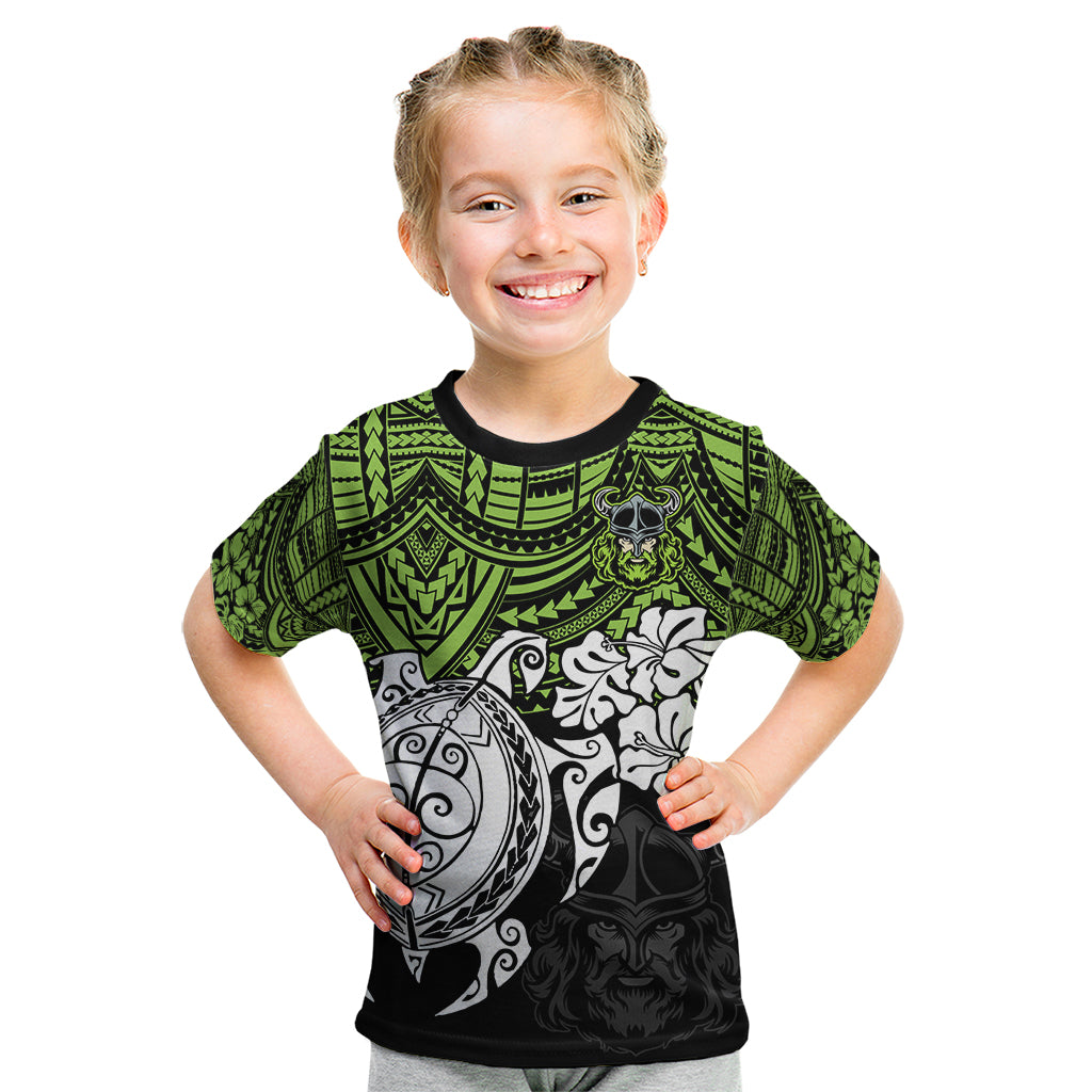 custom-raiders-rugby-kid-t-shirt-canberra-hibiscus-and-turtle-with-polynesian-pattern