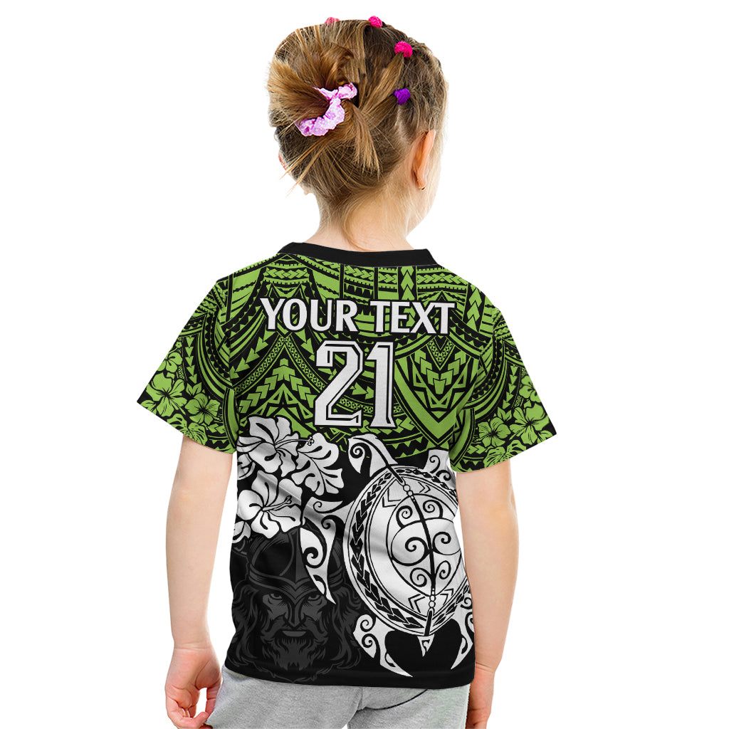 custom-raiders-rugby-kid-t-shirt-canberra-hibiscus-and-turtle-with-polynesian-pattern