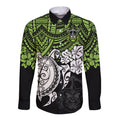 custom-raiders-rugby-long-sleeve-button-shirt-canberra-hibiscus-and-turtle-with-polynesian-pattern