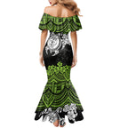 custom-raiders-rugby-mermaid-dress-canberra-hibiscus-and-turtle-with-polynesian-pattern