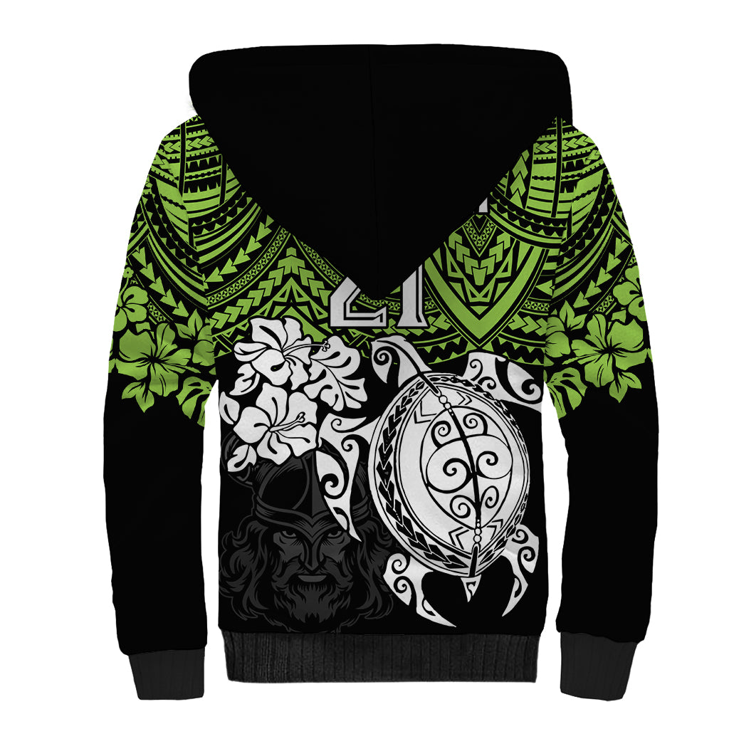custom-raiders-rugby-sherpa-hoodie-canberra-hibiscus-and-turtle-with-polynesian-pattern
