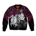 custom-sea-eagles-rugby-bomber-jacket-silvertails-hibiscus-and-turtle-with-polynesian-pattern