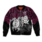 custom-sea-eagles-rugby-bomber-jacket-silvertails-hibiscus-and-turtle-with-polynesian-pattern