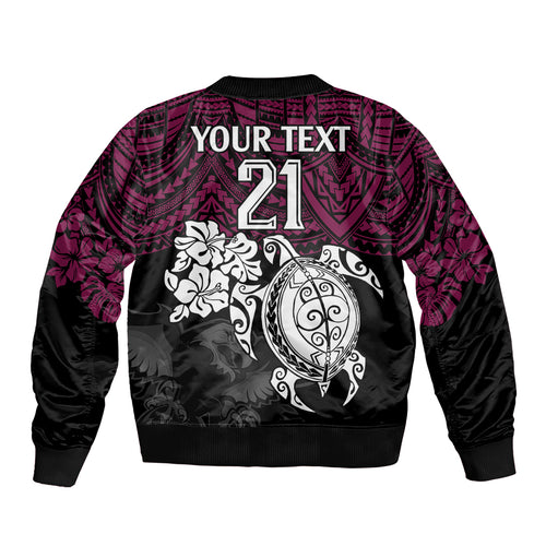 custom-sea-eagles-rugby-bomber-jacket-silvertails-hibiscus-and-turtle-with-polynesian-pattern