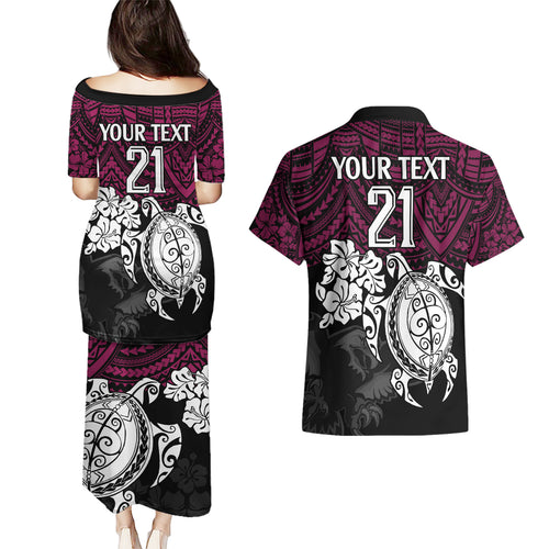custom-sea-eagles-rugby-couples-matching-puletasi-dress-and-hawaiian-shirt-silvertails-hibiscus-and-turtle-with-polynesian-pattern