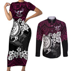 custom-sea-eagles-rugby-couples-matching-short-sleeve-bodycon-dress-and-long-sleeve-button-shirt-silvertails-hibiscus-and-turtle-with-polynesian-pattern