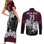custom-sea-eagles-rugby-couples-matching-short-sleeve-bodycon-dress-and-long-sleeve-button-shirt-silvertails-hibiscus-and-turtle-with-polynesian-pattern