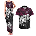 custom-sea-eagles-rugby-couples-matching-tank-maxi-dress-and-hawaiian-shirt-silvertails-hibiscus-and-turtle-with-polynesian-pattern