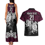 custom-sea-eagles-rugby-couples-matching-tank-maxi-dress-and-hawaiian-shirt-silvertails-hibiscus-and-turtle-with-polynesian-pattern