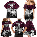 custom-sea-eagles-rugby-family-matching-mermaid-dress-and-hawaiian-shirt-silvertails-hibiscus-and-turtle-with-polynesian-pattern