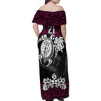 custom-sea-eagles-rugby-family-matching-off-shoulder-maxi-dress-and-hawaiian-shirt-silvertails-hibiscus-and-turtle-with-polynesian-pattern