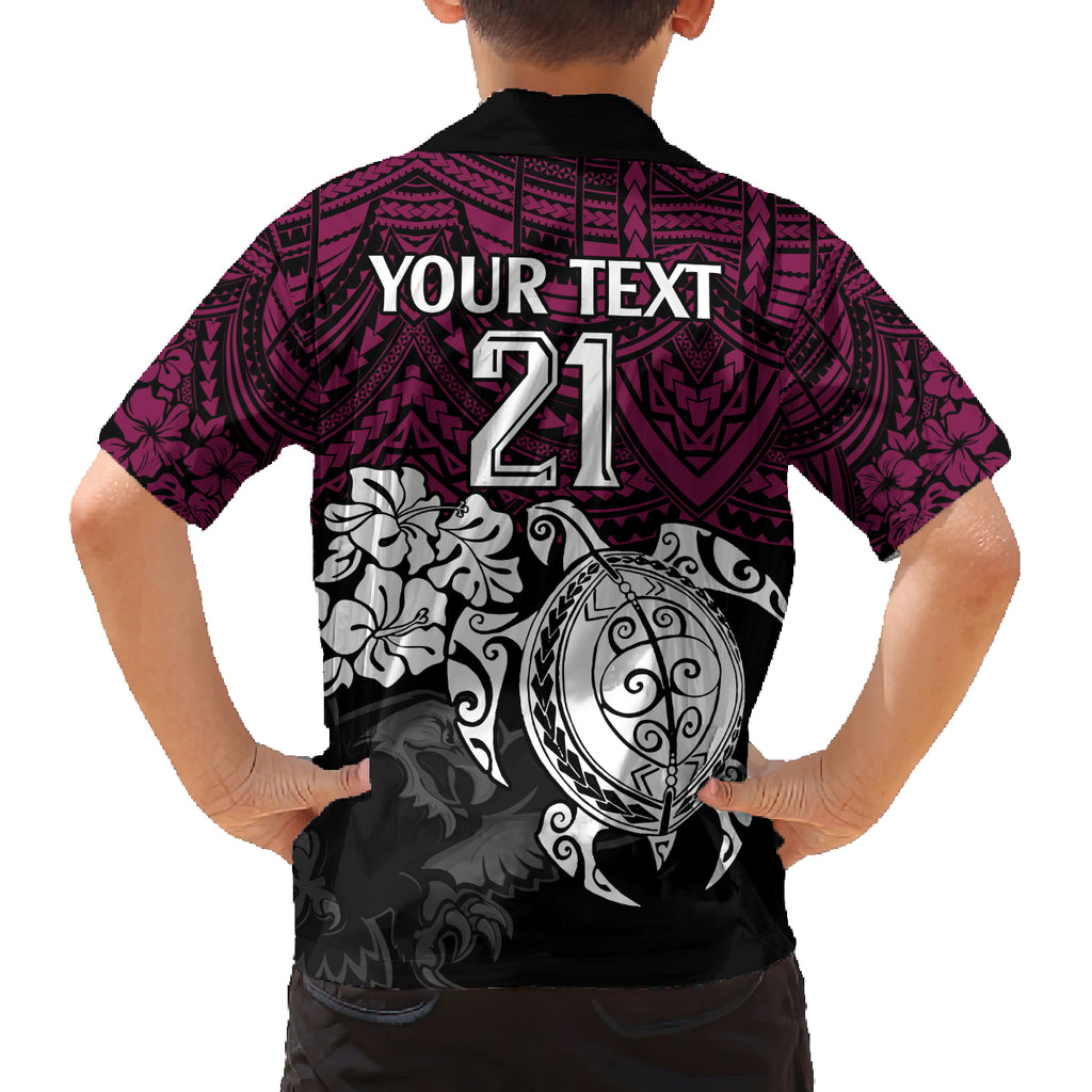 custom-sea-eagles-rugby-family-matching-off-shoulder-short-dress-and-hawaiian-shirt-silvertails-hibiscus-and-turtle-with-polynesian-pattern