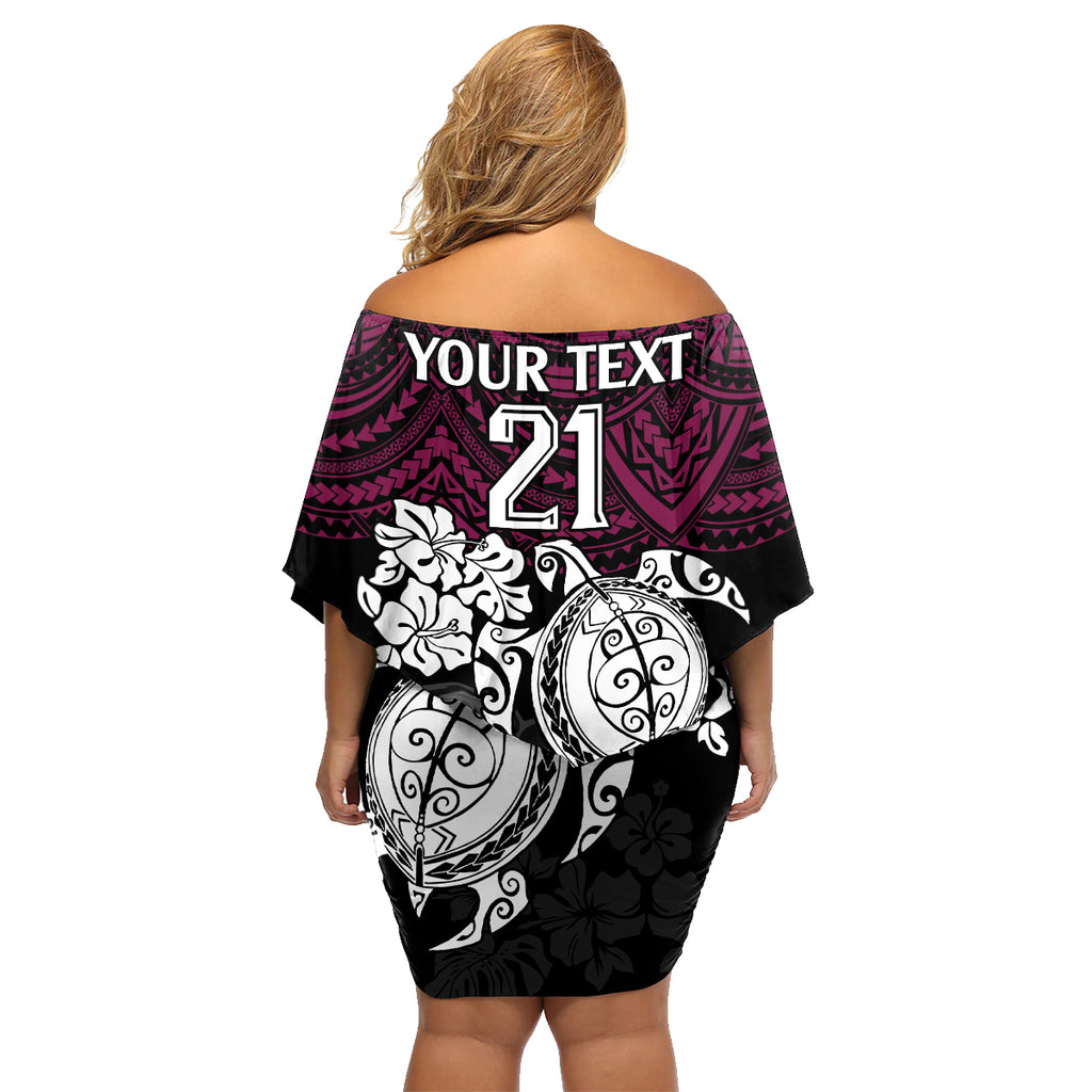 custom-sea-eagles-rugby-family-matching-off-shoulder-short-dress-and-hawaiian-shirt-silvertails-hibiscus-and-turtle-with-polynesian-pattern