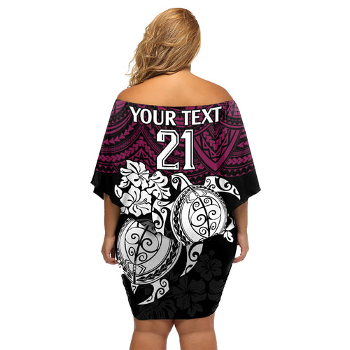custom-sea-eagles-rugby-family-matching-off-shoulder-short-dress-and-hawaiian-shirt-silvertails-hibiscus-and-turtle-with-polynesian-pattern