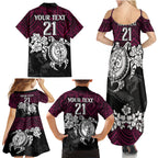 custom-sea-eagles-rugby-family-matching-summer-maxi-dress-and-hawaiian-shirt-silvertails-hibiscus-and-turtle-with-polynesian-pattern