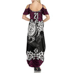 custom-sea-eagles-rugby-family-matching-summer-maxi-dress-and-hawaiian-shirt-silvertails-hibiscus-and-turtle-with-polynesian-pattern
