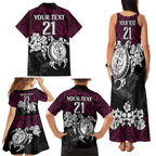 custom-sea-eagles-rugby-family-matching-tank-maxi-dress-and-hawaiian-shirt-silvertails-hibiscus-and-turtle-with-polynesian-pattern