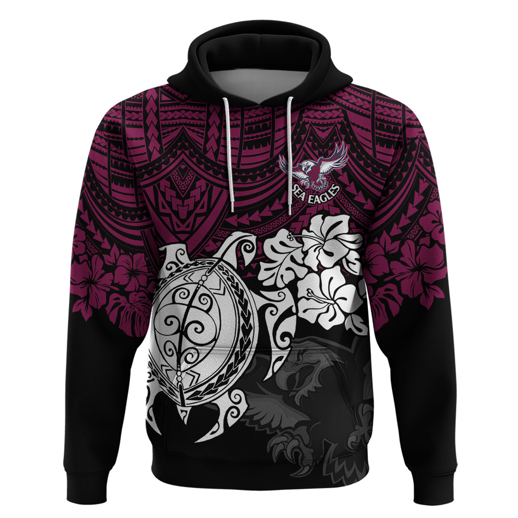 custom-sea-eagles-rugby-hoodie-silvertails-hibiscus-and-turtle-with-polynesian-pattern