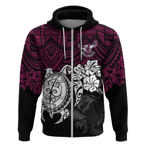 custom-sea-eagles-rugby-hoodie-silvertails-hibiscus-and-turtle-with-polynesian-pattern