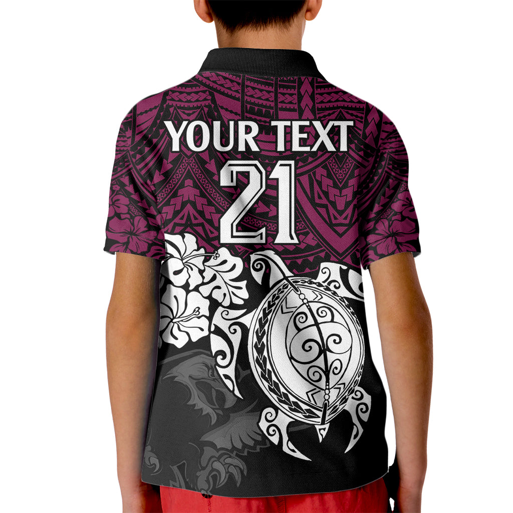 custom-sea-eagles-rugby-kid-polo-shirt-silvertails-hibiscus-and-turtle-with-polynesian-pattern